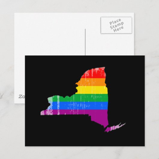 NEW YORK PRIDE - DISTRESSED -.pnng Postkarte (Vorne/Hinten)