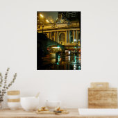 New York Print Cityscape New York Night Print Poster (Küche)