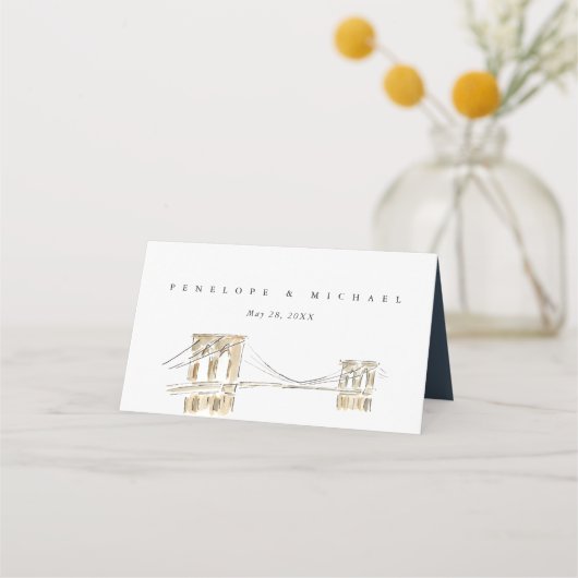 New York Public Library NYC Wedding Platzkarte (Rückseite)