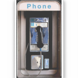 New York Public Pay Phone, Retro Phone Booth Aufkleber