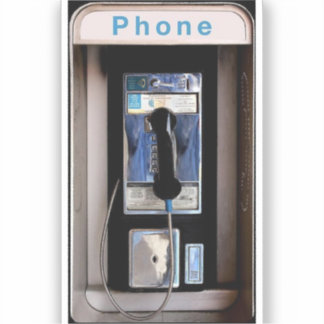 New York Public Pay Phone, Retro Phone Booth Aufkleber