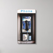 New York Public Pay Phone, Retro Phone Booth Leinwanddruck (Vorderseite)