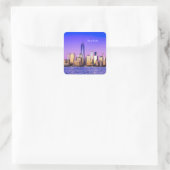 New York Quadratischer Aufkleber (Tasche)