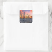 New York Quadratischer Aufkleber (Tasche)