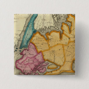 New York, Queens, Kings, Richmond Landkreises Button