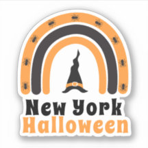 New York Rainbow Halloween-Party Sticker