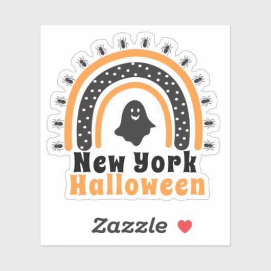 New York Rainbow Halloween Sticker (Blatt)