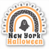New York Rainbow Halloween Sticker (Vorderseite)