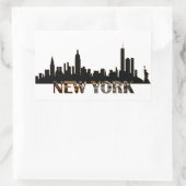 New York Rechteckiger Aufkleber (Tasche)