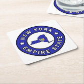 New York Rechteckiger Pappuntersetzer (angewinkelt)
