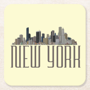 NEW YORK RECHTECKIGER PAPPUNTERSETZER