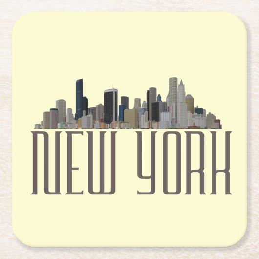 NEW YORK RECHTECKIGER PAPPUNTERSETZER (Vorderseite)