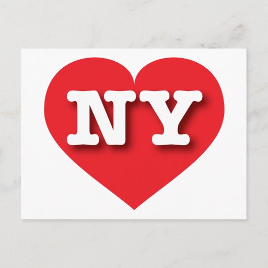 New York Red Heart - I Liebe NY Postkarte (Vorderseite)