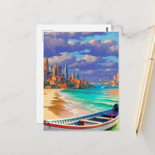 New York Reise-Postkarte, Manhattan-Skyline-Postka Postkarte