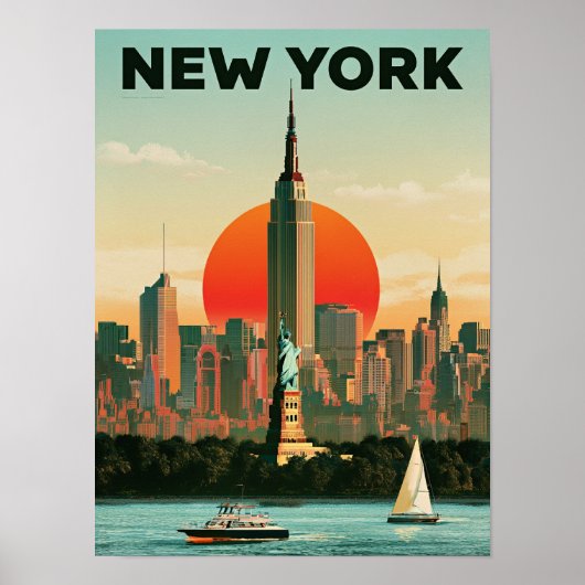 New York Reiseplakat Poster (Vorne)