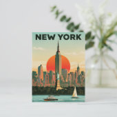 New York Reiseplakat Postkarte (Stehend Vorderseite)
