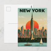 New York Reiseplakat Postkarte (Vorne/Hinten)