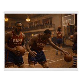 New York Rens Basketball Team Warmup Poster