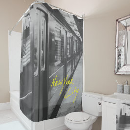 New York Retro U-Bahn-Duschvorhang Duschvorhang