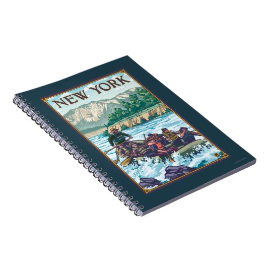 New York River Rafting Scene Notizblock (Rechte Seite)