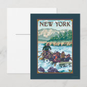 New York River Rafting Scene Postkarte (Vorne/Hinten)