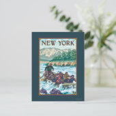 New York River Rafting Scene Postkarte (Stehend Vorderseite)