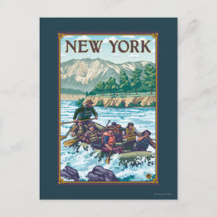 New York River Rafting Scene Postkarte