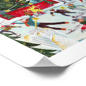 New York Rockefeller Center Christmas Skaten Poster (Ecke)
