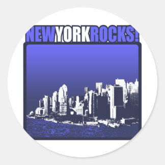 New York Rocks! Runder Aufkleber