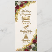 New York Rose Hochzeitsprogrammkarte Programm (Vorderseite)
