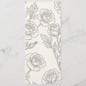 New York Rose Hochzeitsprogrammkarte Programm (Rückseite)