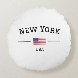 New York Rundes Kissen