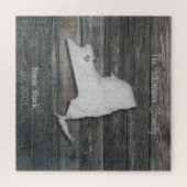 New York Rustic State Puzzle  (Horizontal)