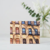 New York Rustikales Gebäude Postkarte (Stehend Vorderseite)