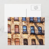 New York Rustikales Gebäude Postkarte (Vorne/Hinten)