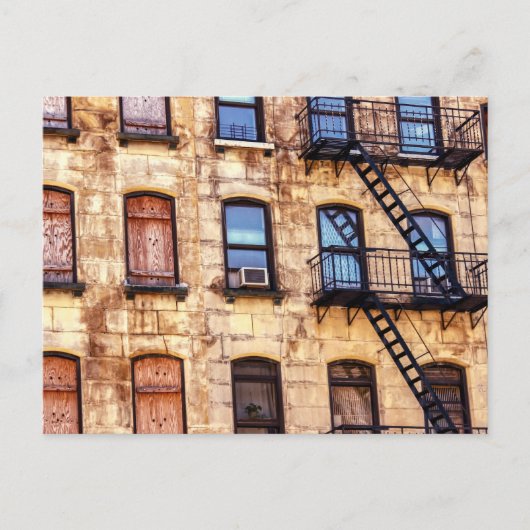 New York Rustikales Gebäude Postkarte (Vorderseite)