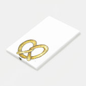 New York Salty Soft Pretzel Post It Notes Post-it Klebezettel (angewinkelt)
