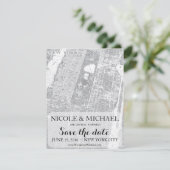 New York Save the Date - Vintage Karte (Stehend Vorderseite)