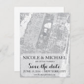 New York Save the Date - Vintage Karte (Vorne/Hinten)