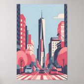 New York Scape 4K Vector Serene Poster (Vorne)