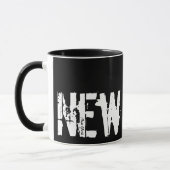 New York - Schwarz und Weiß im urbanen Stil Tasse (Links)