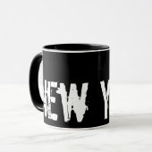 New York - Schwarz und Weiß im urbanen Stil Tasse (Vorderseite Links)