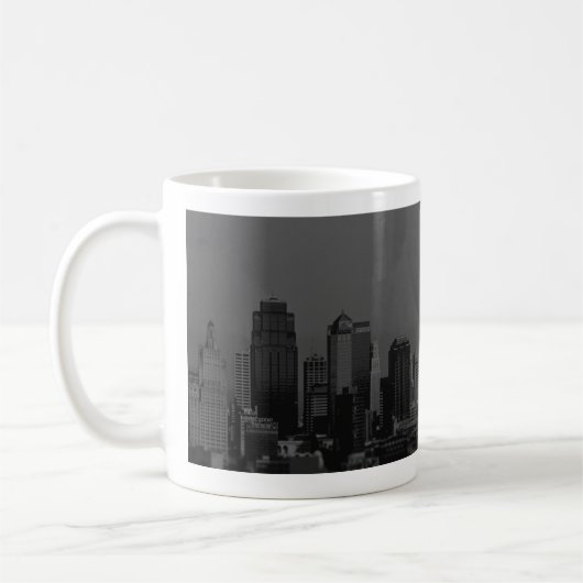 New York schwarz und weiß Kaffeetasse (Links)
