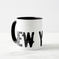New York - Schwarz-Weiß-Tasse im urbanen Stil