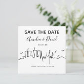 New York Script Zeichne Save the Date (Stehend Vorderseite)