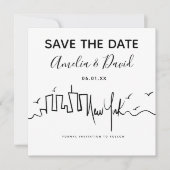 New York Script Zeichne Save the Date (Vorderseite)
