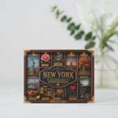 New York Shadow Box 3D Figurine Zustand Postkarte (Stehend Vorderseite)