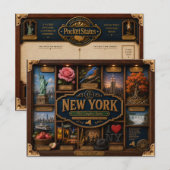 New York Shadow Box 3D Figurine Zustand Postkarte (Vorne/Hinten)