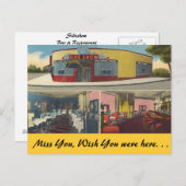 New York, Sideshow Bar & Restaurant Postkarte (Vorne/Hinten)