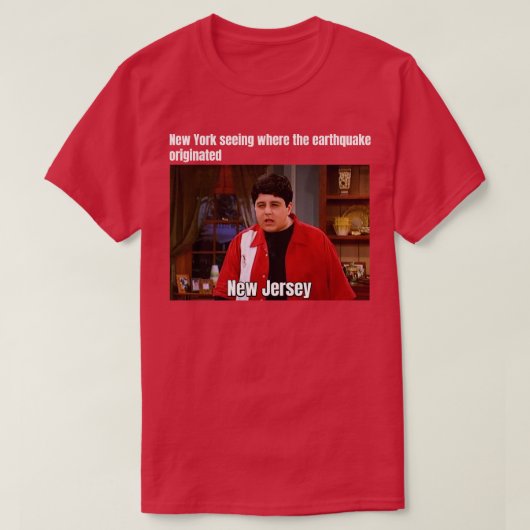 New York sieht, wo das Erdbeben seinen Ursprung ha T-Shirt (Design vorne)